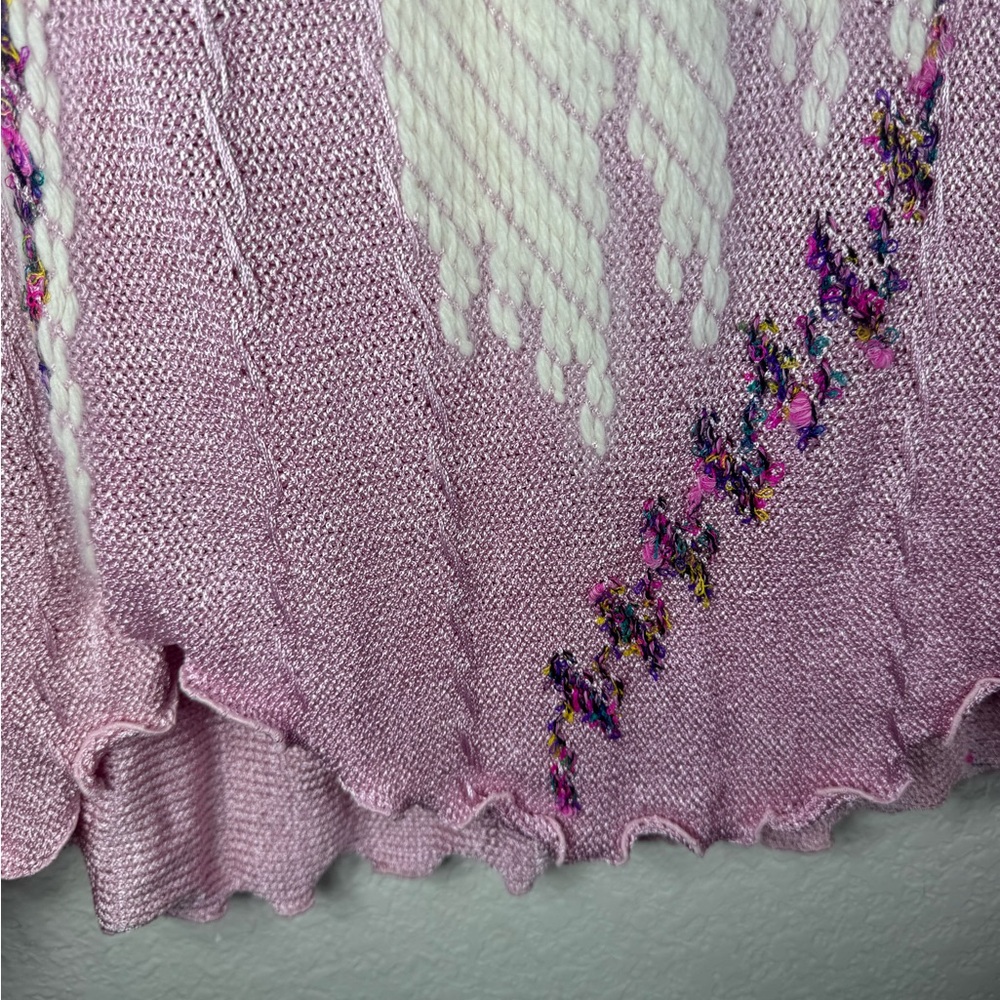 Vintage Soft Pink Maxi Skirt with‎ Braided Accent - Picture 10 of 11